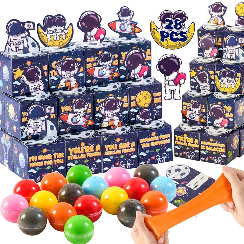 Funewest 28PCS Mini Galaxy Slime Balls Party Favors for Kids
