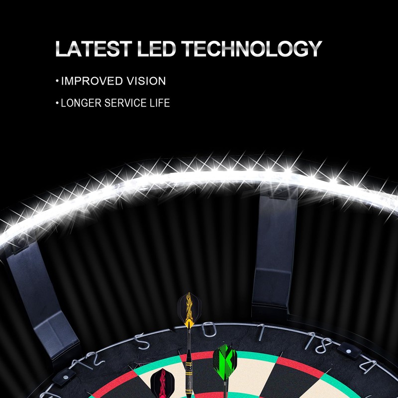 Dartboard Light - Bright 360 Degree LED Illumination - Dartboard