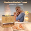 Fireplace Flame Diffuser & Himalayan Salt Lamp, 8 Colors Aromatherapy
