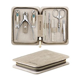 Mr.Green Nail Clipper Gift Sets, Family Sets, Stainless Steel Professional Nail Cutter Manicure Pedicure & Grooming Kits with Leather Case (8 Pieces)
