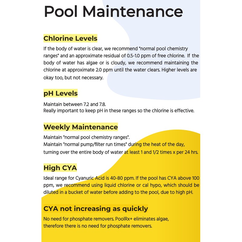 Pool RX 332001 PoolRX+ Booster Blue Swimming Pool Algaecide, Single