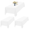Teruntrue 2 Packs White Tablecloths Rectangle 153 x 260 cm,