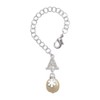 Delight Jewelry Goldtone Ornament with White Snowflake - Silvertone Crystal