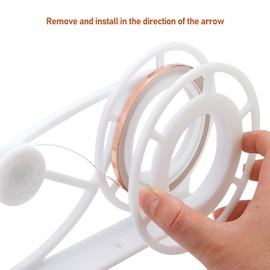 HUIKANGSHENG Stained Glass Foiler, Five Replaceable Sizes Stained Glass Copper Foiling Tool