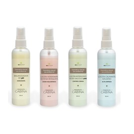 Kit 4 lociones, balanceador ph, astringente, rosas, azuleno Beohemp