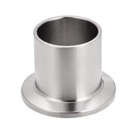 sourcing map KF25 304 Stainless Steel 30 mm / 1.18 Inch Height Diameter Vacuum Pipe Welding on Ferrule