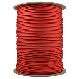 Red Mil-Spec Commercial Grade 550lb Type III Nylon Paracord - 50 Feet