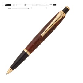 Penn State Industries PKJPENGT The Compson Click Ballpoint Pen Kit Woodturning Project (5, Gold T/N)