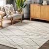 Rugs USA Pick-Up-Sticks Machine Washable Wool Area Rug, 4x6, Ivory