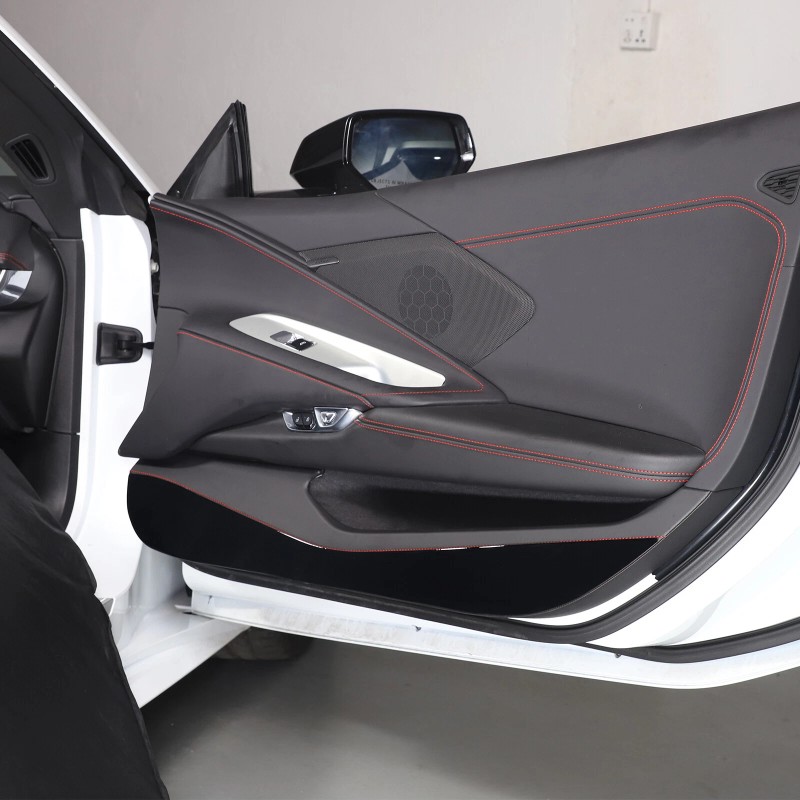 Nicecar88 Fits For Corvette C8 2020-2023 PVC Black Bottom Door