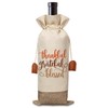 Fall Thanksgiving Gifts Wine Bag, Thankful Grateful Blessed Wine Champagne