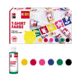Marabu Kids T-Shirt Paint, T-Shirt colour 6 x 80 ml., Colourful