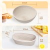 PeacePeo Banneton Proofing Basket Set,10 Inch Round & Oval Natural
