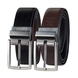 Kenneth Cole mens Reversible (Single Reversible Belt) apparel belts, Black/Brown Gunmetal, 36 US