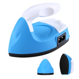 Naler Mini Iron Mini Craft Iron for Crafts Fuse Beads DIY T-Shirts bag and shoe (Blue)