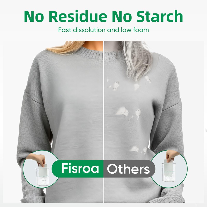 Travel Laundry Detergent Sheets Eco-friendly 120 Loads Fisroa Clothes Washing