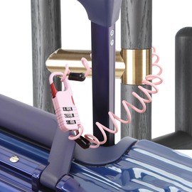 YAODHAOD Luggage Lock,TSA Approved Travel Lock,3 Digit Combination Padlock Spring Cable Lock (80cm) for School Gym Locker, Helmet, Gate, Fence, Luggage,Suitcases (2PCS) (Pink)