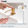 GIMILI Brushed Gold Kitchen Faucet with Soap Dispenser, Single Handle