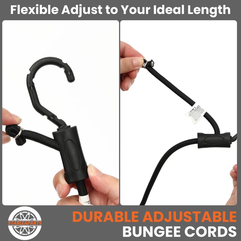 STARLEAPARTS Adjustable Bungee Cords with Hooks Heavy Duty - 20pcs