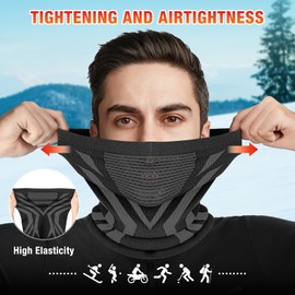 LUROON Tube Scarf Men Women Windproof Multifunctional Scarf Winter Loop Scarf Neck Warmer Neck Warmer Neckerchief Motorcycle for Ski Cycling Bicycle Motorcycle Running