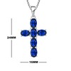 Aprila Women Necklace 925 Sterling Silver Cross Pendant Necklace with