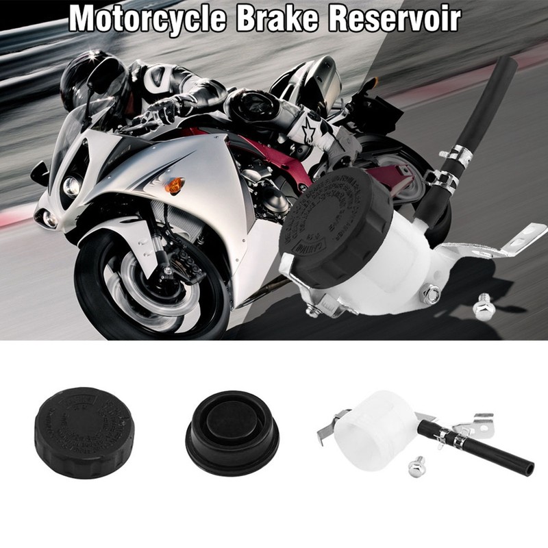 Brake Master Cylinder Oil Reservoir Fluid Bottle w/ Bracket for