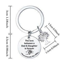 Hgreiwgk Dad Keyring Dad Gifts from Daughter, Father's Day Gifts Appreciation Gifts for Daddy, Birthday Gift Keyring for Dad Papa Daddy