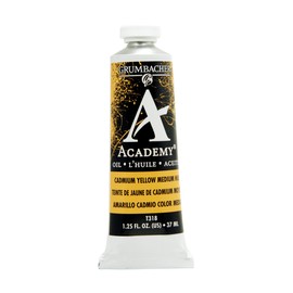 Grumbacher Academy Oil Paint, 37 ml/1.25 oz, Cadmium Yellow Medium Hue