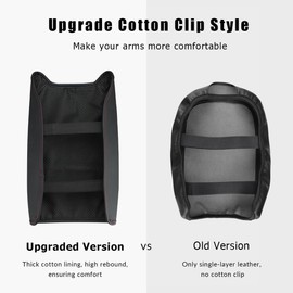 INTGET for Nissan Pathfinder Console Cover 2022-2025 Leather Center Armrest Cover Middle Arm Rest Protector for Nissan Pathfinder Accessories 2022 2023 2024 2025 (Red Stitches with Thin PAD)