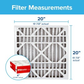 Filtrete 20x20x4, AC Furnace Air Filter, MPR 1000 DP, Micro Allergen Defense Deep Pleat, 2-Pack (actual dimensions 19.88 x 19.88 x 4.31)