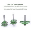 3Pcs 8-Shank Cutter Drill Set T Shape Wood Milling Cutter