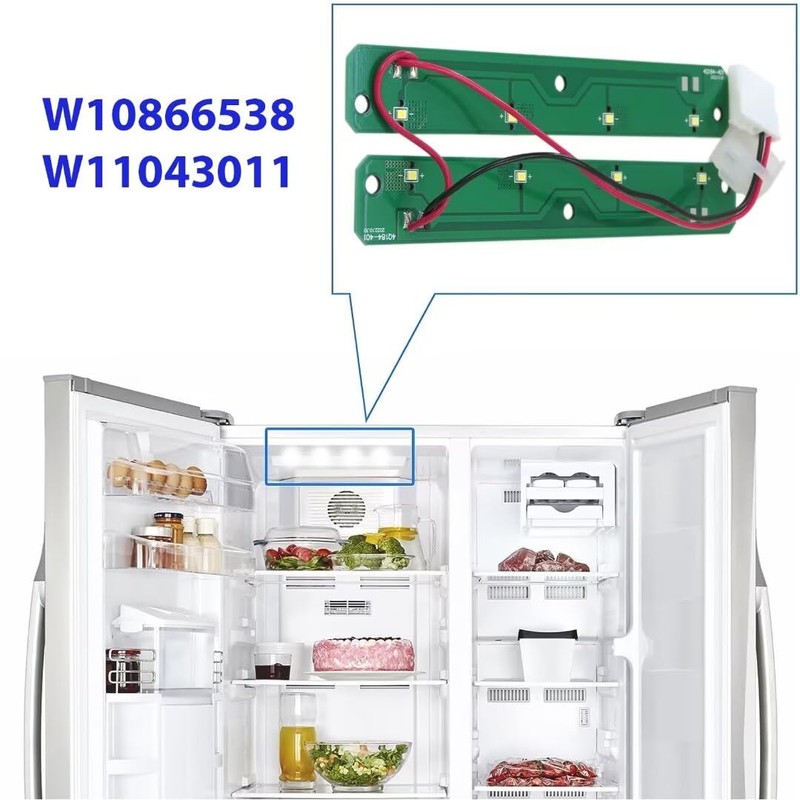 W11043011 Refrigerator LED Light Board Replacement Compatible with Whirlpool Kenmore