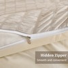 Beige Seersucker Duvet Cover Double Size Puckering Seersucker Bedding Set,2