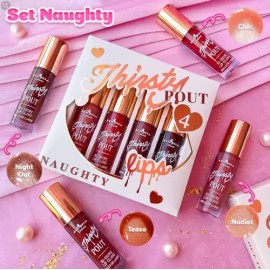 Italia Deluxe Set Gloss Labiales Thirsty Pout Hi Shine 4 Pcs                                                                                          
