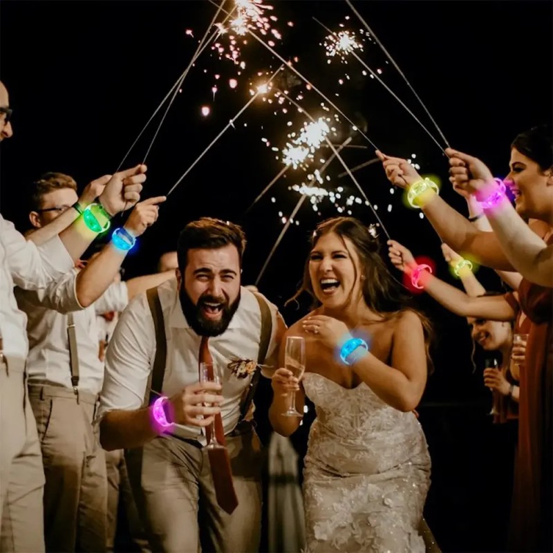 Pulsera De Fiesta Led Neón 12 Piezas