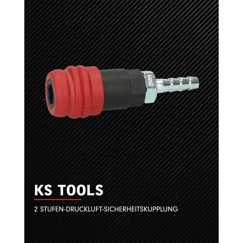 KS Tools 2 Stage Compressed Air Coupling 999.9096 9 mm