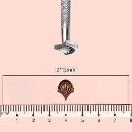 Leather Craft Stamping Tool,Shell Radial Pattern Leather Craft Stamping Tool with 304 Stainless Steel #BK113