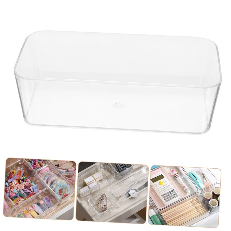 FUNOMOCYA Versatile Acrylic Drawer Organizers Set 3 Trays for Desk