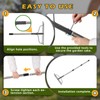 Bow Rake , 2-in-1 77in Metal Garden Lawn Rake for