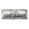 FEMER Tin Sign with Saying 27 x 10 cm Villa