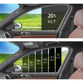 2Ply Premium Window Tint Film for Car 20''in x 15'ft (20% VLT), Protects Privacy, Blocks UV and Reduces Heat, Film Roll for Car Front Window,Rear Window, Windshield and Sun Strips