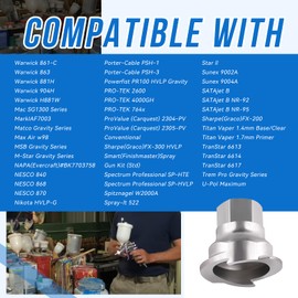 SeDeplacer 26003 2.0 Spray Gun Adapter 16 mm Female Interface, 1.5 mm Thread, Works with Several Paint Guns, 1 Pack