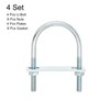 uxcell Round U-Bolts, 4 Set 55mm Inner Width 100mm Length