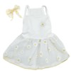 White Daisy Dog Cat Dress for Small Dogs Girl Cute Dog Princess Dresses Puppy Tutu Skirt Chihuahua Teddy Pomeranian Sundress Birthday Holiday Clothes Cat Pet Wedding Outfit