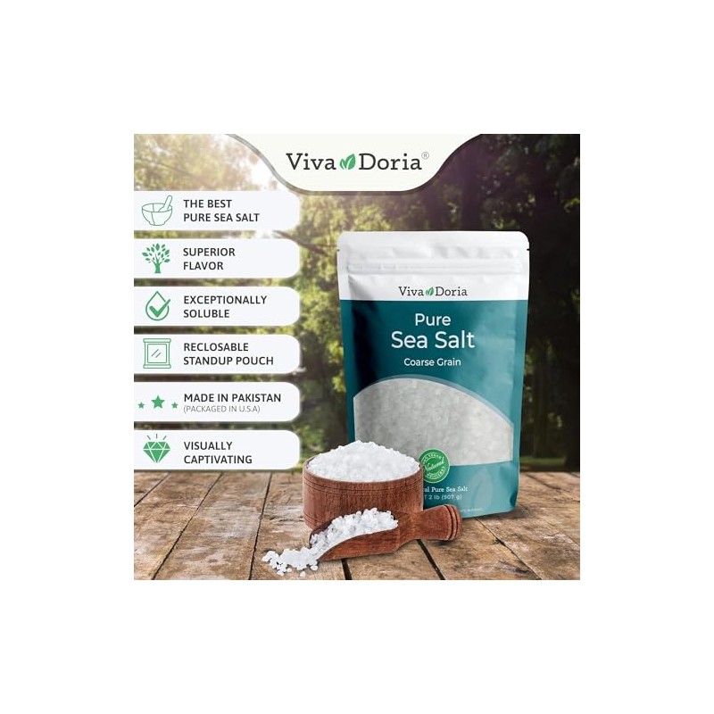 Viva Doria Rainbow Peppercorns Blend, 12 Oz and Pure Sea