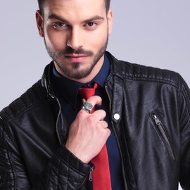 Aroncent Saint Benedict Medal Ring: Religious Catholic Cross Protection Stainless Steel Signet Ring for Men - Silver Design Size 12