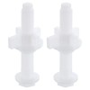 sourcing map 2Pcs Toilet Seat Hinges Screws, White Universal Plastic