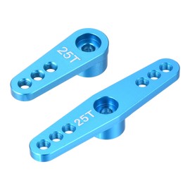 MECCANIXITY 1 Set Aluminum Servo Horn 25T Servo Horn Steering Double Arms Sky Blue Suitable for DIY RC Car/Boat/AirplanesBoat Model Accessories