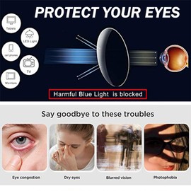 Ggpyyon Blue Light Filter Glasses Women Men Retro Round Glasses Blue Light Blocking Glasses Without Prescription Blocking Blue Light Glasses Computer Glasses, Gun Frame