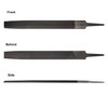 1 Pack Half Round Metal File, Small Sharpening File, 6